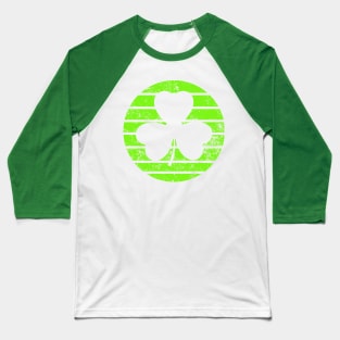 Shamrock Distressed Retro Irish Clover Baseball T-Shirt